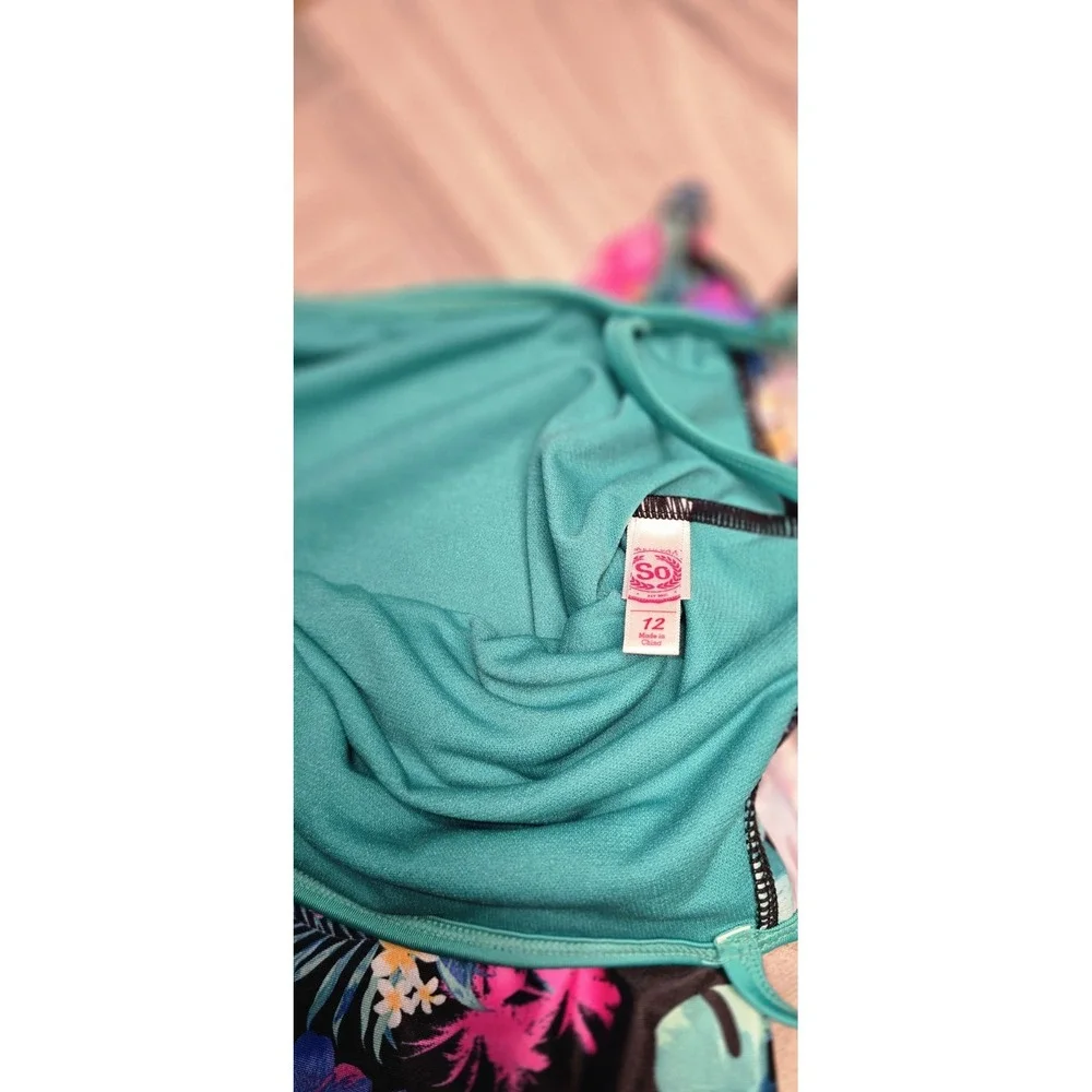 Girl's SO UV Protection Pretty Bathing Suit Size 12